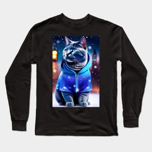 British Shorthair Cat In London Long Sleeve T-Shirt